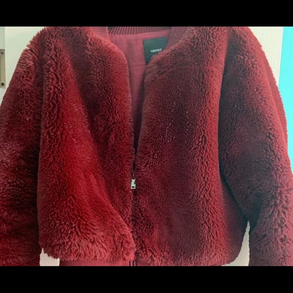 Burgundy Fur Coat